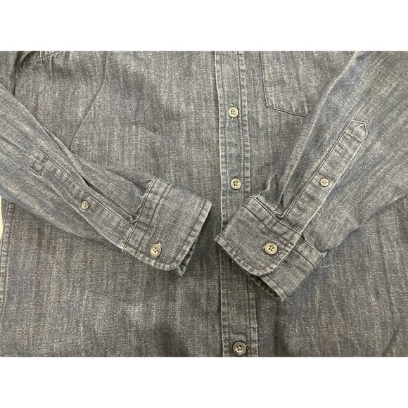 GAP Factory Shirt Women’s S Blue Denim Long Sleeve Button Up Casual Top - Picture 5 of 9